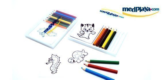 medplaya - amigo card - libreta con lápices