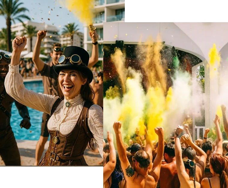 Fiestas temáticas únicas en hoteles MedPlaya